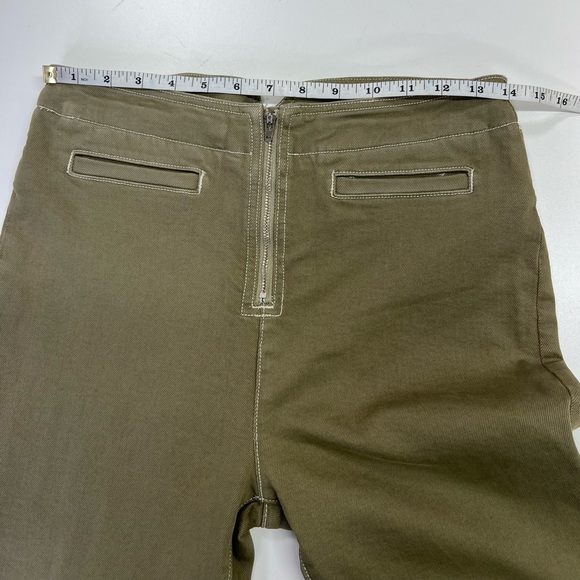 Current/Elliot Y2K Army Flare Pants Size 4 US 27” Waist Green Cargo Style New - Picture 4 of 11